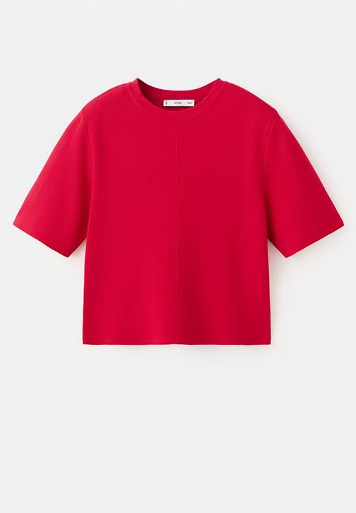 MANGO - Sweater pistilo - red