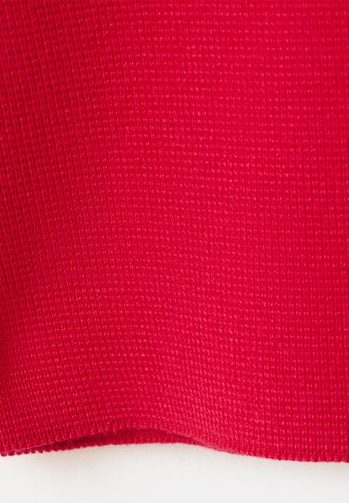 MANGO - Sweater pistilo - red
