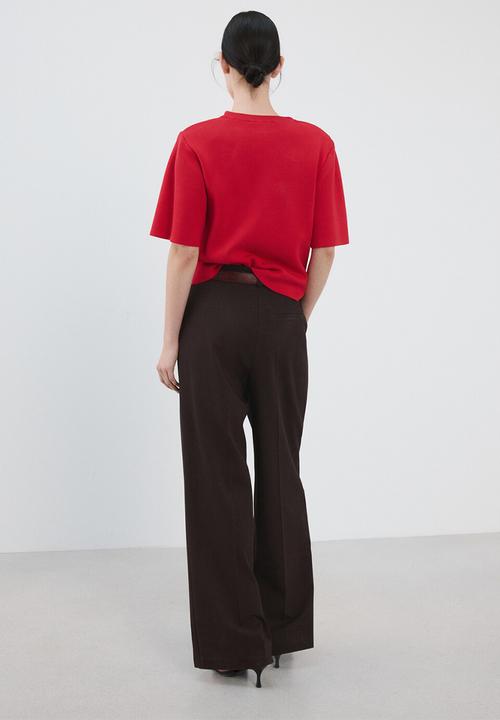 MANGO - Sweater pistilo - red