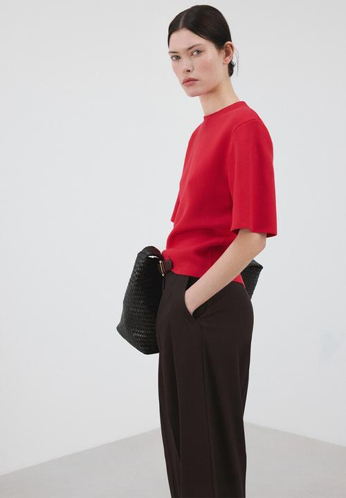 MANGO - Sweater pistilo - red