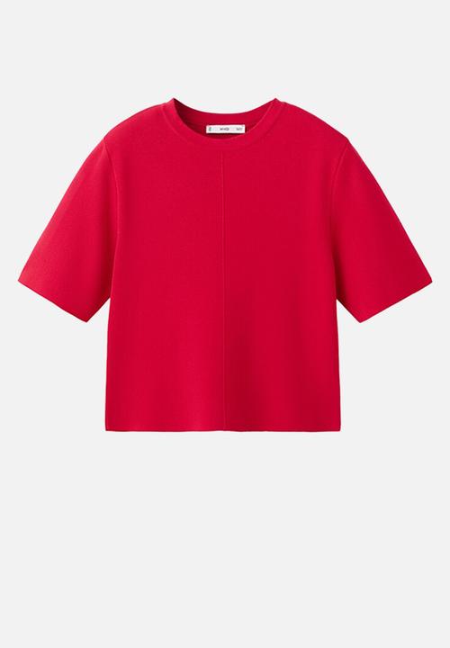MANGO - Sweater pistilo - red