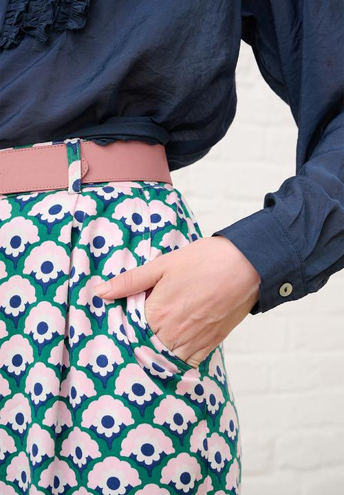 Me&B - Straight Leg Trousers in Geo Floral - Multi