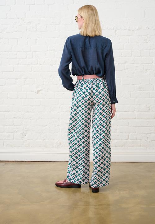 Me&B - Straight Leg Trousers in Geo Floral - Multi
