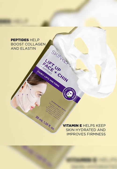 Skin Republic - Lift-Up Face + Chin Mask + Peptides