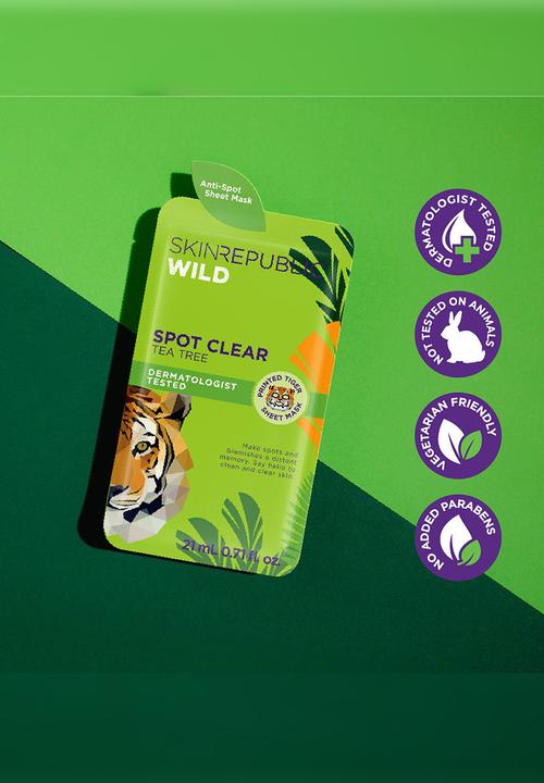 Skin Republic - Spot Clear Tea Tree Tiger Face Mask Sheet