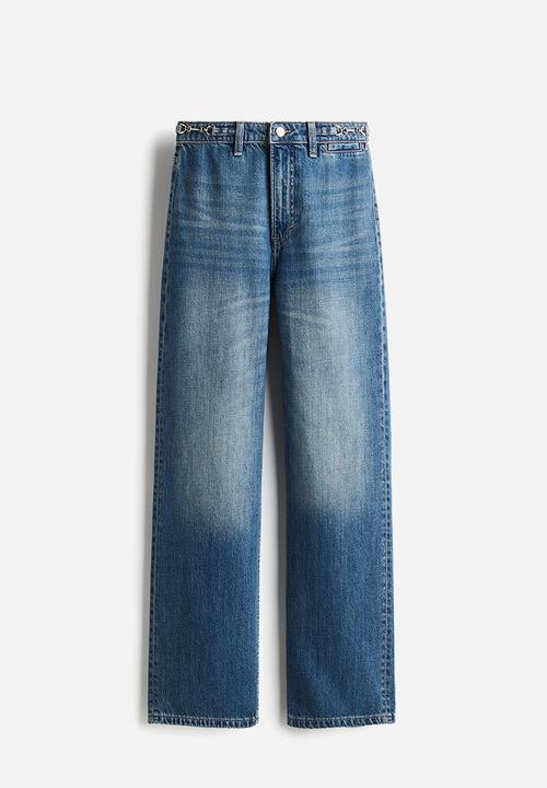 H&M - Straight high jeans - denim blue