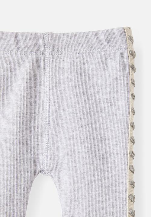 Cotton On - The Row Rib Skinny Legging - Cloud Marle