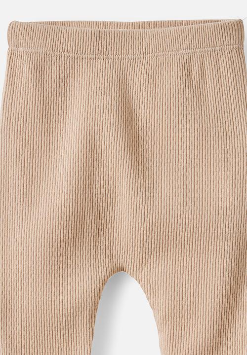 Cotton On - Organic Pointelle Legging - Latte Cream