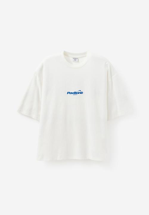 Cotton On - Cropped Fit Graphic T-Shirt - vintage white / pavilioné globe