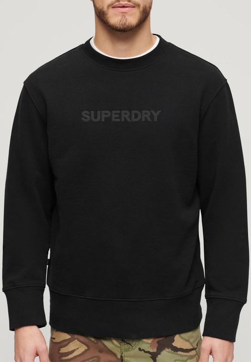 Superdry. - Sport Loose Crew Sweatshirt - Black