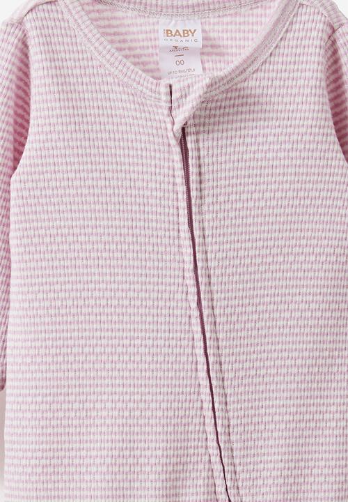 Cotton On - Littlie Organic Long Sleeve/Thistle/Finley Stripe