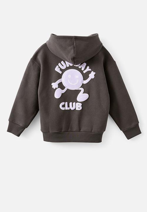 Cotton On - Sammy Oversized Hoodie - Phantom/Fun Day Club