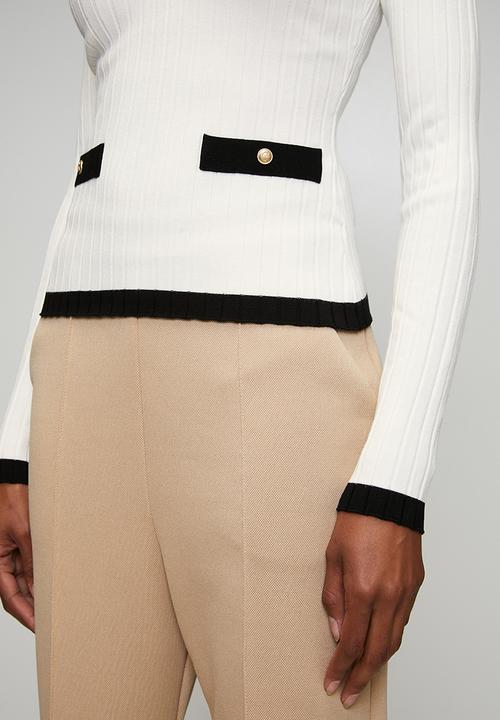 GUESS - Ls Vn Laurel Swtr - Cream White