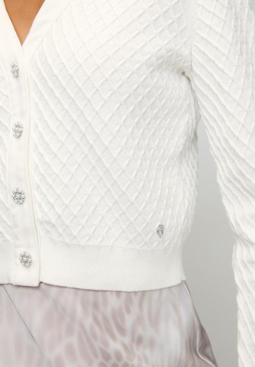 GUESS - Sl Vn Lylah Cardi Swtr - Cream White