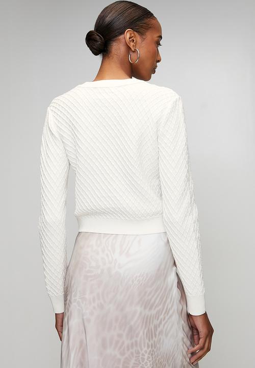 GUESS - Sl Vn Lylah Cardi Swtr - Cream White