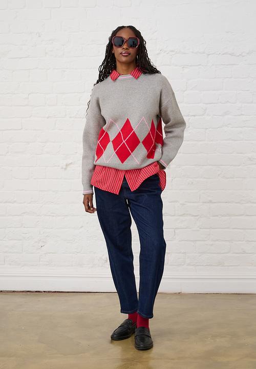Me&B - Ultimate Jumper - Red Argyle