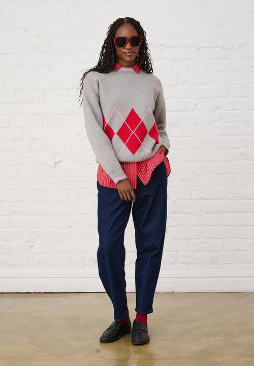 Me&B - Ultimate Jumper - Red Argyle