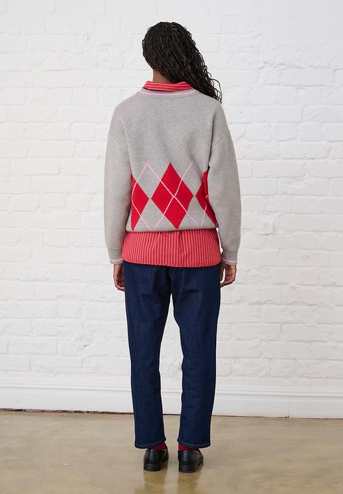 Me&B - Ultimate Jumper - Red Argyle
