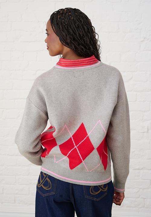 Me&B - Ultimate Jumper - Red Argyle