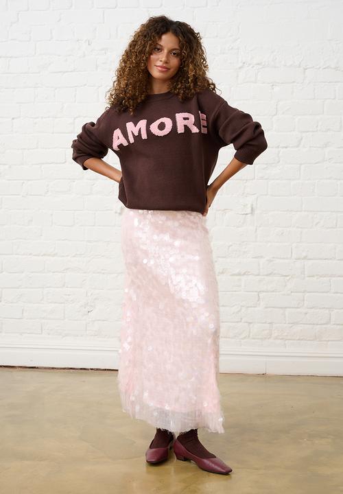 Me&B - Essential Jumper in Textured Amore - Brown