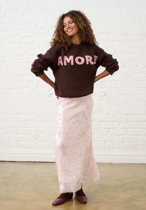 Me&B - Essential Jumper in Textured Amore - Brown
