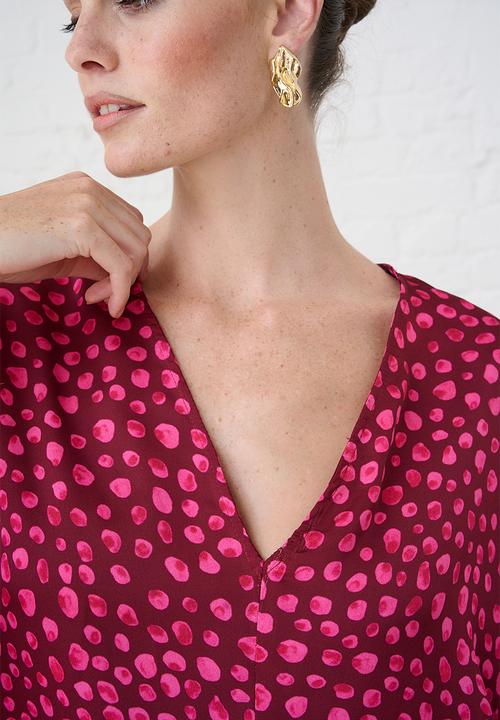 Me&B - Sizzle Feather Kimono Top - Pink