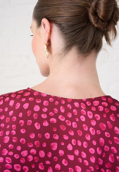 Me&B - Sizzle Feather Kimono Top - Pink