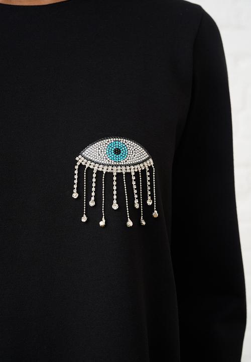 Me&B - The Eye Candy Feather Dress - Black