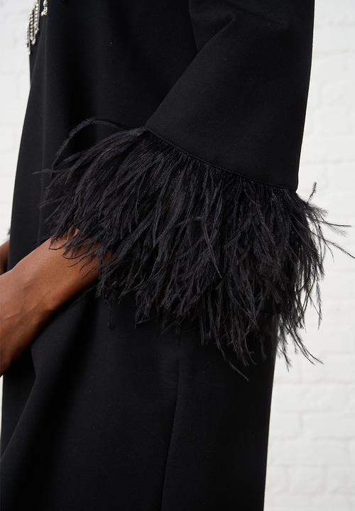 Me&B - The Eye Candy Feather Dress - Black