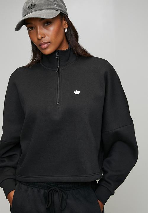 adidas Originals - Ess Half Zip Fl W S26 - Black
