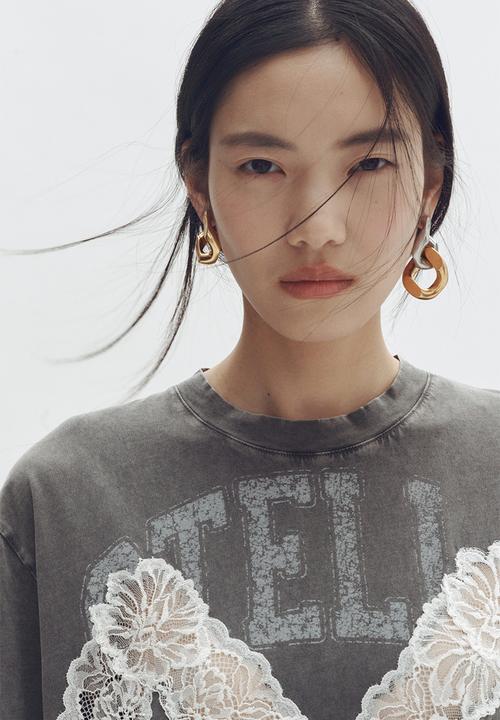 H&M - Stella McCartney H&M: Two-tone earrings - gold/silver-coloured
