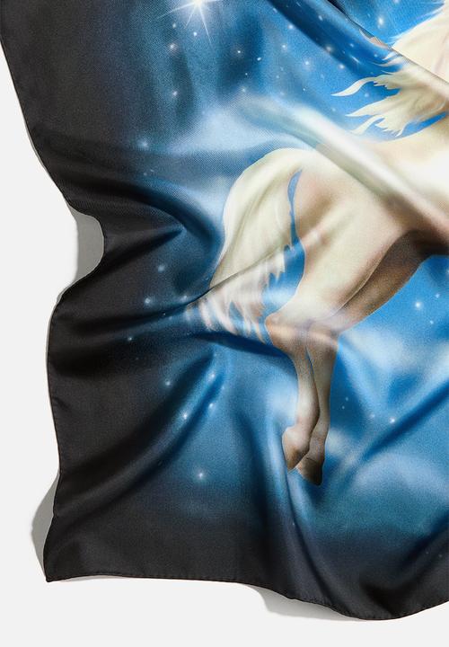 H&M - Stella McCartney H&M: Printed silk scarf - black