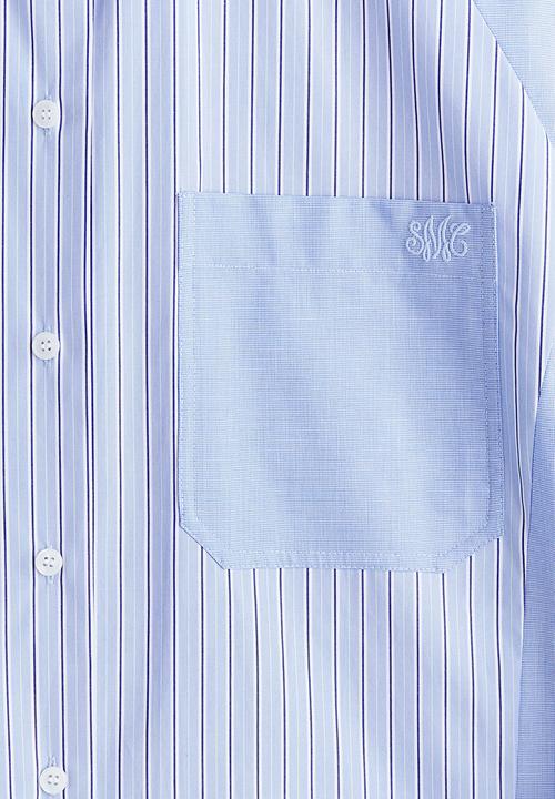 H&M - Stella McCartney H&M:  Oversized panelled poplin shirt - blue/striped