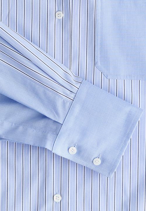 H&M - Stella McCartney H&M:  Oversized panelled poplin shirt - blue/striped