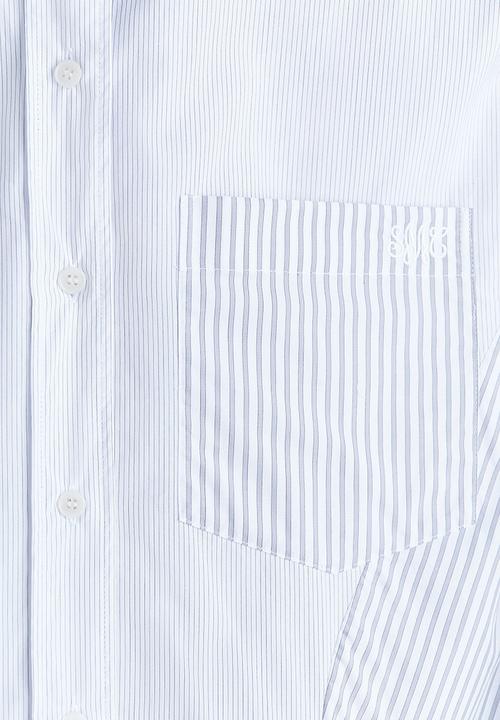 H&M - Stella McCartney H&M: Cotton poplin shirt dress - white/grey striped