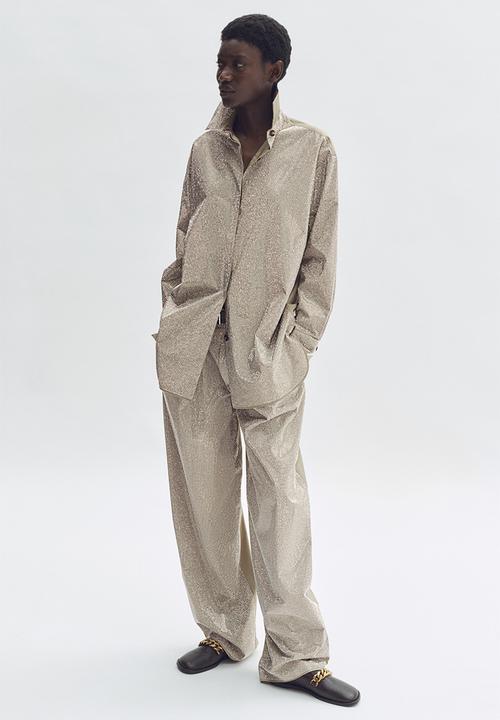 Stella McCartney H&M: Oversized embellished shirt - khaki green