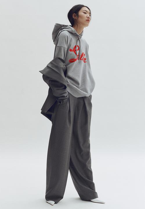 H&M - Stella McCartney H&M: Printed cotton hoodie - grey marl