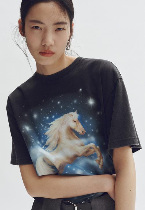 Stella McCartney H&M: Oversized printed T-shirt - black - 1325297001