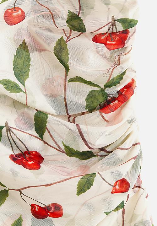 H&M - Stella McCartney H&M: Cherry-print mesh top - cream