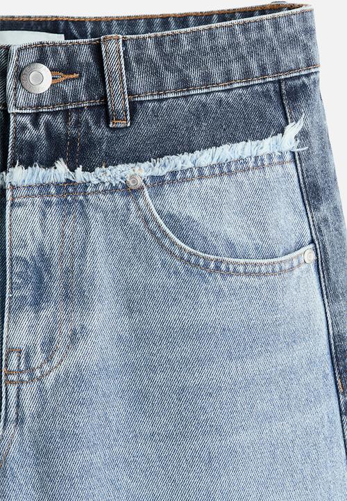 Stella McCartney H&M: Two-tone straight-leg jeans - light denim