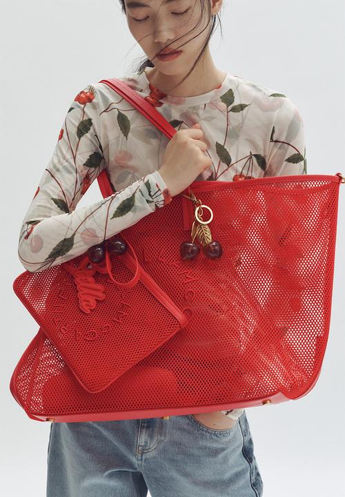 H&M - Stella McCartney H&M: Large mesh tote bag - red