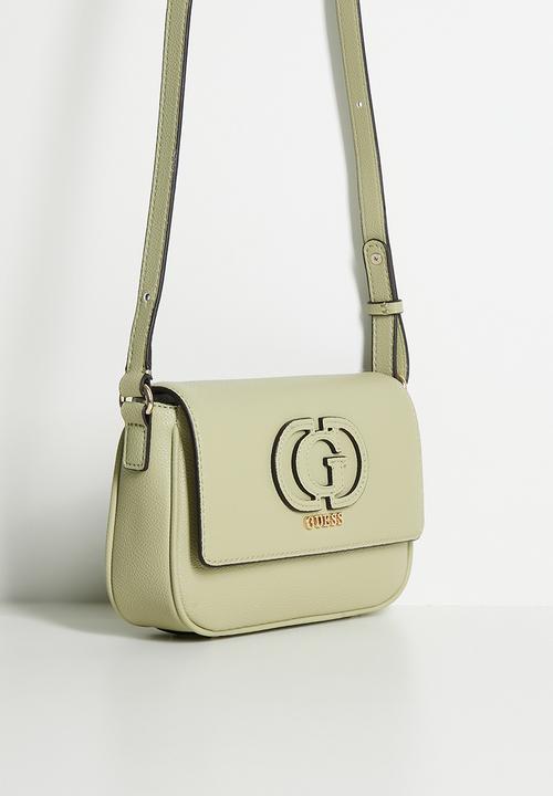 GUESS - Isola Convertible Crossbody Flap Bag-Sage