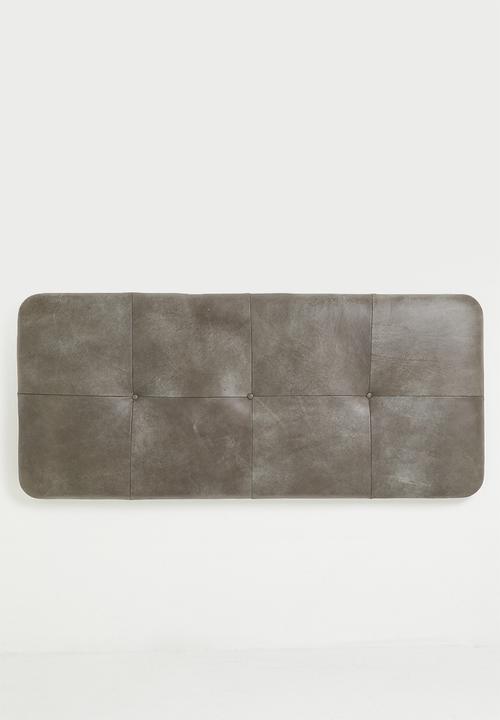 Sixth Floor - Marula Leather Headboard - Graphite