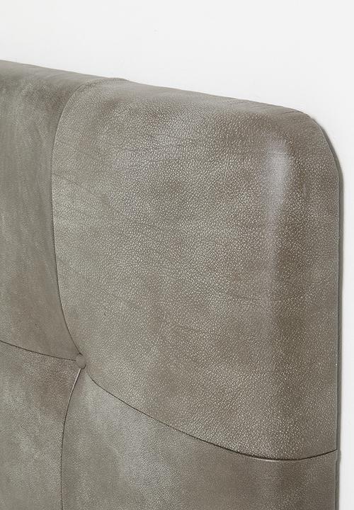 Sixth Floor - Marula Leather Headboard - Graphite
