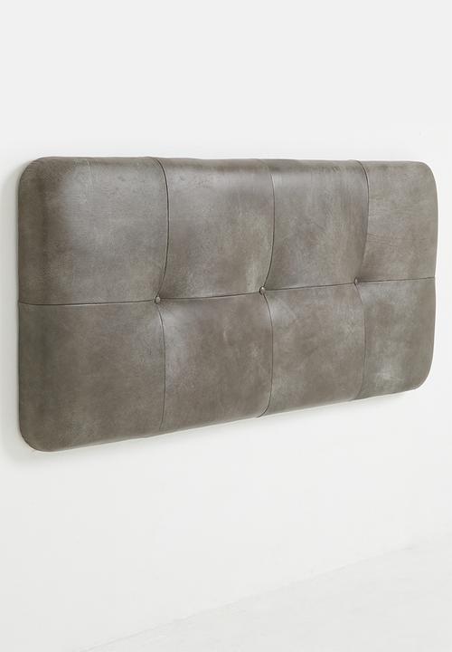 Sixth Floor - Marula Leather Headboard - Graphite
