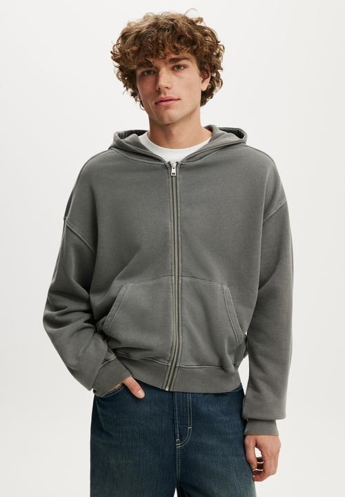 Zip Up Hoodie - Slate Stone Wash