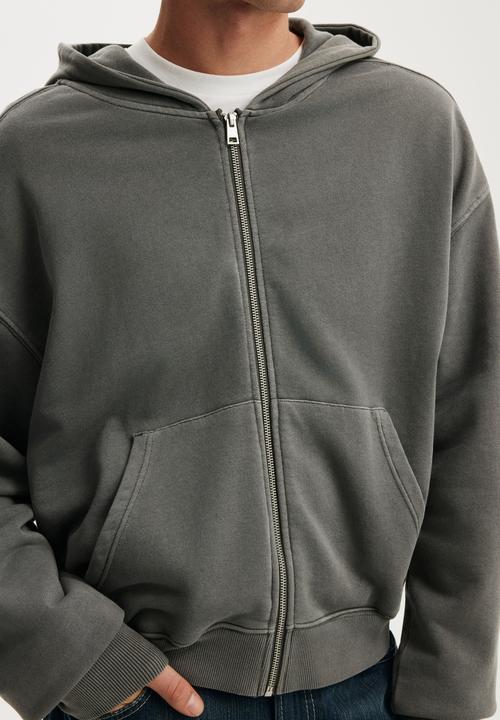 Zip Up Hoodie - Slate Stone Wash