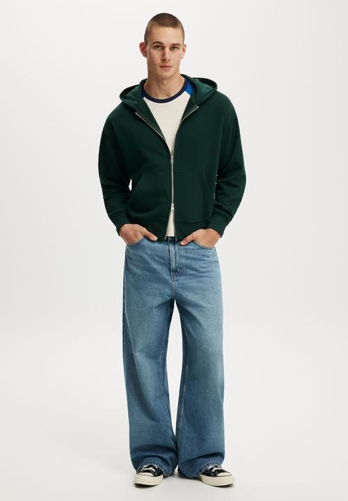 Zip Up Hoodie- Pineneedle Green