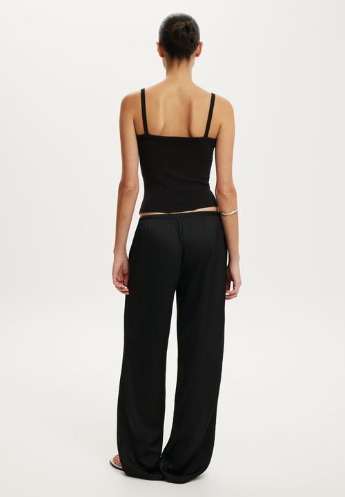 Cotton On - Dove Satin Pant - Black