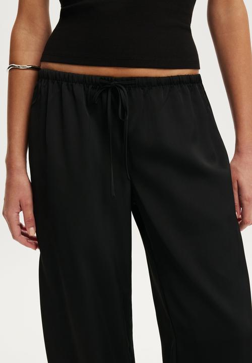 Cotton On - Dove Satin Pant - Black